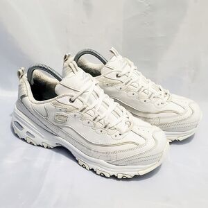 Skechers D'Lites Fresh Start Memory Foam Sneakers White 11931EW Women's Size 9.5